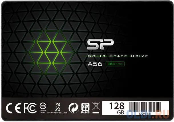 Ssd накопитель silicon power sp128gbss3a56b25 128 gb sata-iii sp128gbss3a56b25, фотография 1