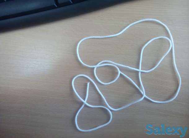 шнур эластичный белый длямасок, фотография 1