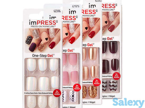 Твердый лак для ногтей kiss impress press-on manicure, цвет bipd010 | париж (длина короткая), фотография 1