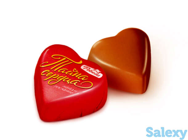 Конфеты шоколадные в форме сердечка с ореховым кремом, фотография 1