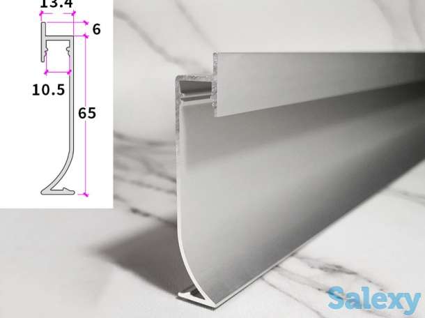 плинтус СВЕТОДИОДНЫЙ с подсветкой ЛЕД алюминиевый, фотография 8