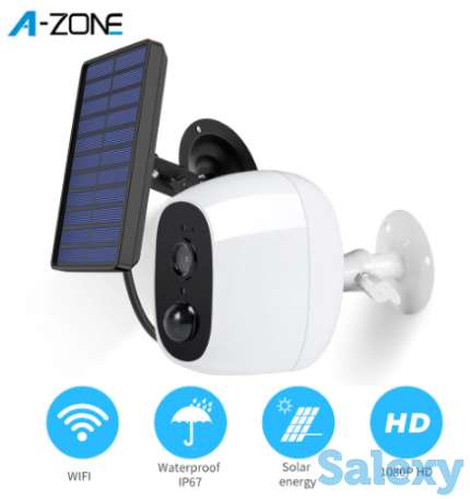 Продам автономную беспроводную WI-FI камеру на солнечной батарее, с двумя аккумуляторами 2600мАч, фотография 1
