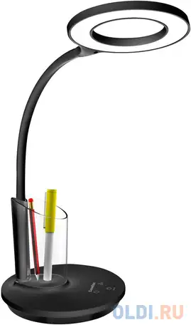 Светильник camelion kd-826 c02 (14146) настольный на основание черный 8вт, фотография 1