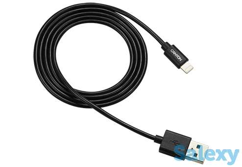 Кабель canyon ultra-compact lightning to usb cable 1m mfi cns-mficab01b. черный, фотография 2