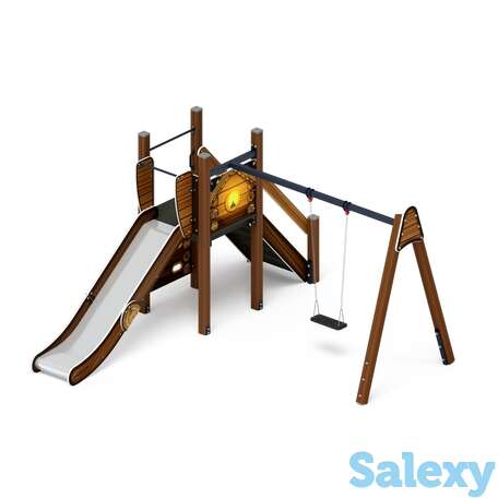 Детский игровой комплекс «счастливое детство (эко)» дик 2.01.03-02 h=1200, фотография 1