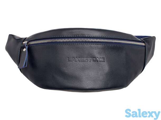 Кожаная поясная сумка ellis dark blue, фотография 1