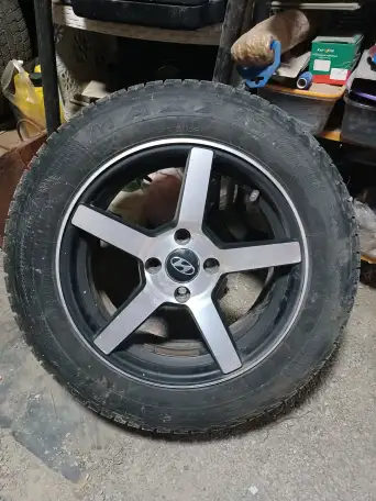 Продам комплект титановых дисков с резиной, фотография 4