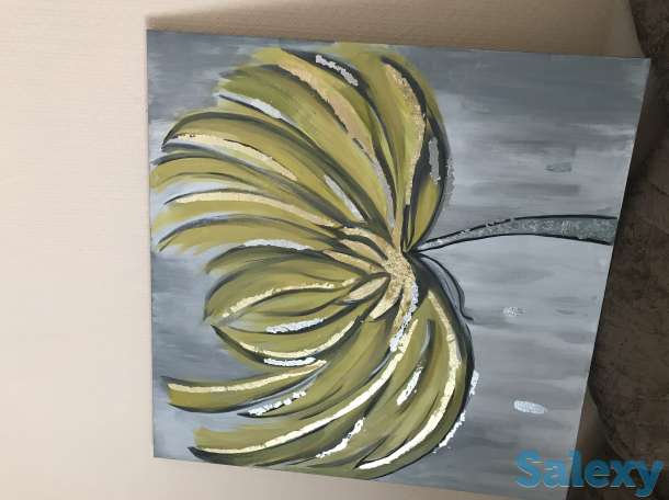Продам , интерьерная абстракция , акрил, поталь 80*80, фотография 1