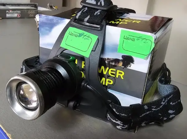 Фонарь налобный аккумуляторный 612, фотография 1