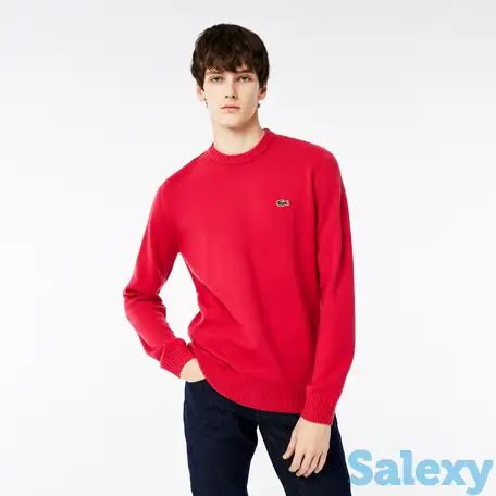 Мужской шерстяной свитер lacoste с круглым вырезом, фотография 1