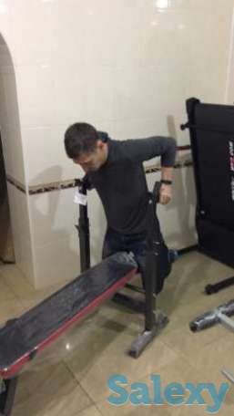 Многофункциональная складная скамья для штанги и гантелей брусья, фотография 8