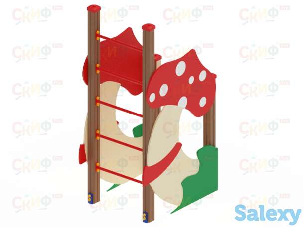 Спортивный уличный комплекс для младшего возраста Мухоморчик 2 ск 1027, фотография 1