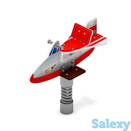 Качалка на пружине самолетик (красный) ио 22.03.02-03- купить в {city_name_pp}, фотография 1