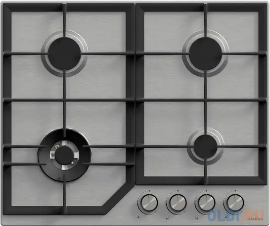 Варочная панель газовая darina er4 bgm 341 08 x нержавеющая сталь, фотография 1
