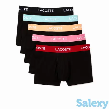 Однотонное мужское нижнее бельё lacoste (5шт.), фотография 1