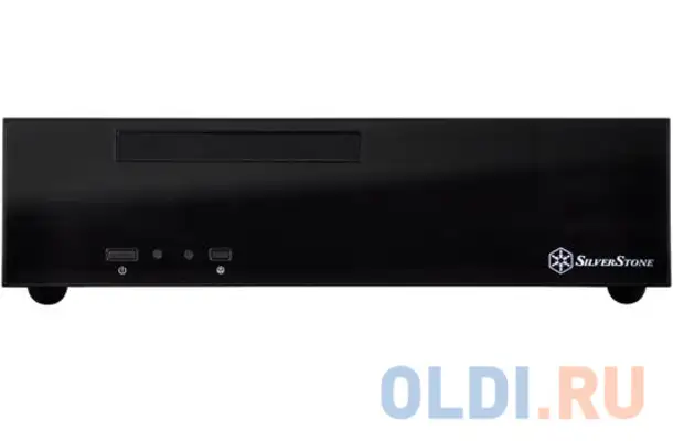 Sst-ml09b milo slim htpc mini-itx silent computer case, black {4} (223109), фотография 1