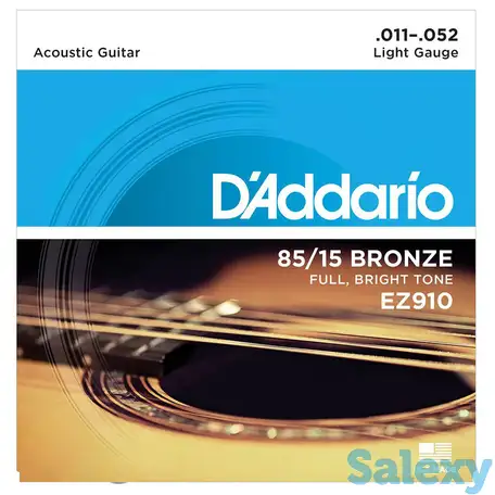 Струны для акустических гитар d'addario ez910, фотография 1