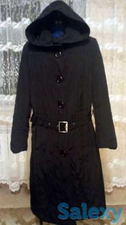 Новый стеганный плащ,черный,48размер,Турция, фотография 1