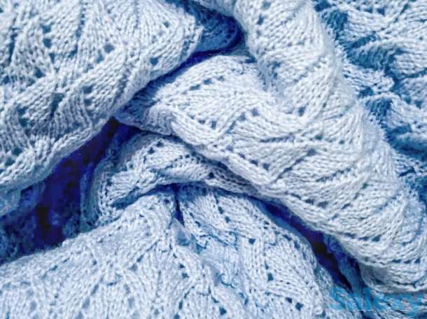 Детский плед нежно-голубого цвета, фотография 1