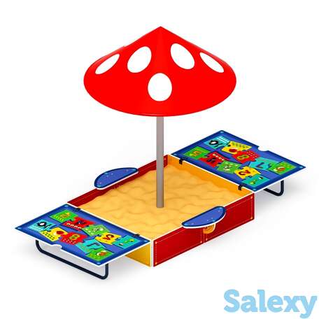 Песочница арифметика с крышкой и грибком (средняя) ио 5.01.10-07, фотография 1