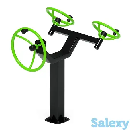 Рули (положение сидя) зеленый - уличный тренажер - ст 104-12, фотография 2