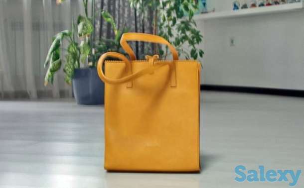 Сумка женская, 'Charm', новая, экокожа, с кошельком на ремешке, рыжая, фотография 1