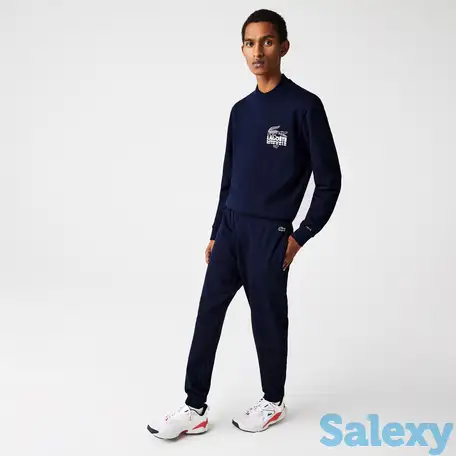 Мужские джоггеры lacoste из хлопкового флиса с логотипом крокодила, фотография 1