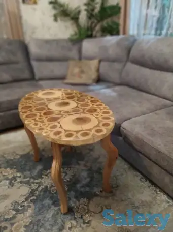 Продам чайные столики из эпоксидной смолы и спилов дерева, фотография 2