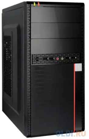 Exegate ex284037rus корпус minitower ba-204u black, matx, <aa400, 80mm>, 2*usb+2*usb3.0, audio, фотография 1