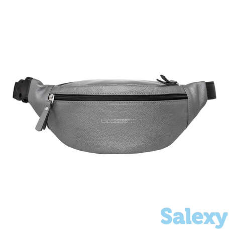 Кожаная поясная сумка ellis silver grey, фотография 2