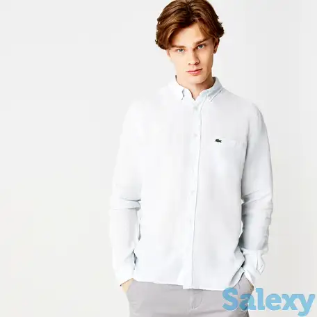 Мужская льяная рубашка lacoste regular fit, фотография 1