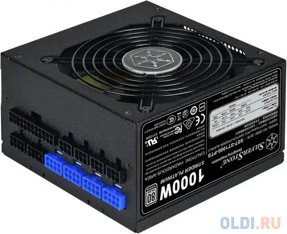Sst-st1000-pts strider platinum series, 1000w 80 plus platinum, atx pc power, фотография 1