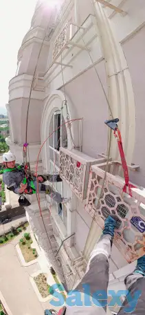 Монтаж систем кондиционирования / Установка внешнего блока кондиционера / Высотные работы / Альпинисты, фотография 1