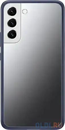Чехол (клип-кейс) samsung для samsung galaxy s22+ frame cover прозрачный/темно-синий (ef-ms906cnegru, фотография 1