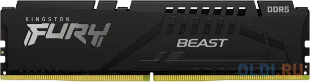 Память 32gb kingston ddr5 4800 dimm fury beast black gaming memory, фотография 1