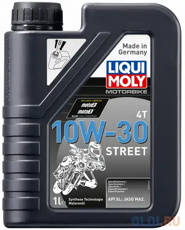 Нс-синтетическое моторное масло liquimoly motorbike 4t street 10w30 1 л 2526, фотография 1