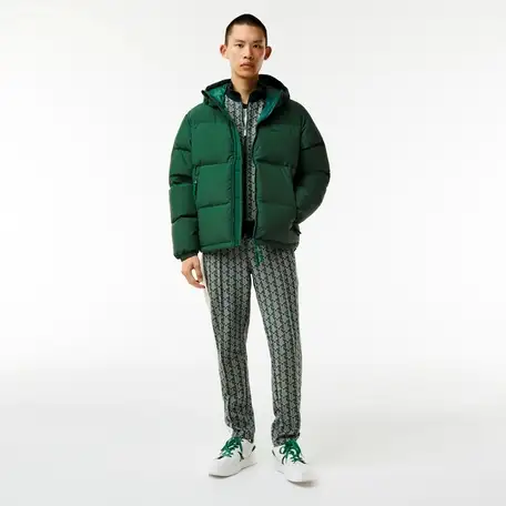 Мужская стеганая водоотталкивающая короткая куртка lacoste, фотография 1