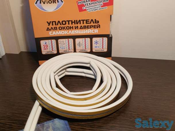 Уплотнитель для окон самоклеящийся Р профиль 6 метров, фотография 3