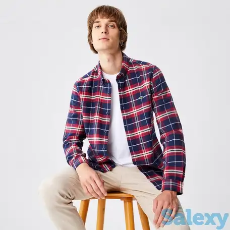 Мужская рубашка lacoste oxford в клетку, фотография 1