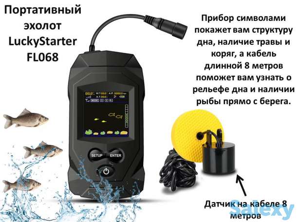 Продам портативный эхолот, LuckyStarter FL068, фотография 1
