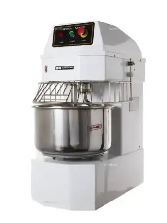 Спиральный тестомес Hurakan HKN-50SN2V. Обьем дежи 50 л Загрузка теста 25 кг Кол-во скоростей 2 Механизм крепления чашин, фотография 1