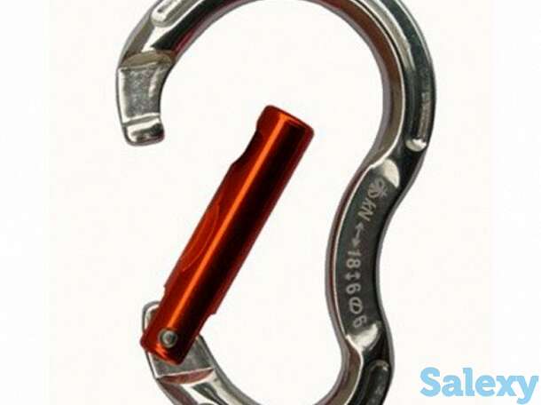 Карабин вертикаль детский скалолазный с прямой защелкой keylock, фотография 1