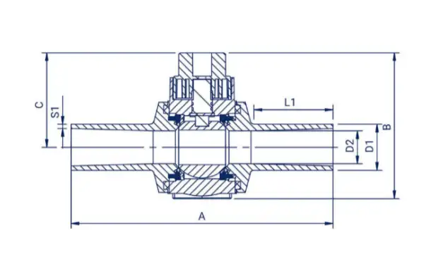 Кран шаровой Д50, фотография 3