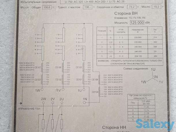 Трёхфазный трансформатор, фотография 1