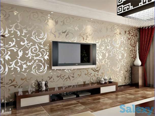 Профессиональная наклейка обоев, без швов, белоснежная побелка, консультация, фотография 4