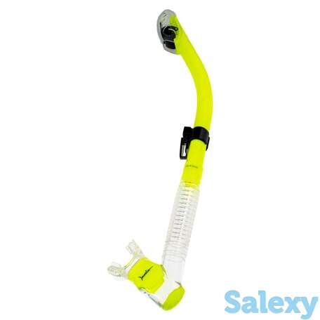 Трубка marlin dry lux (прямая гофра) clear/yellow, фотография 1