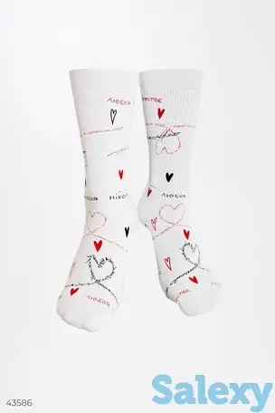 Хлопковые носки с принтом, фотография 1