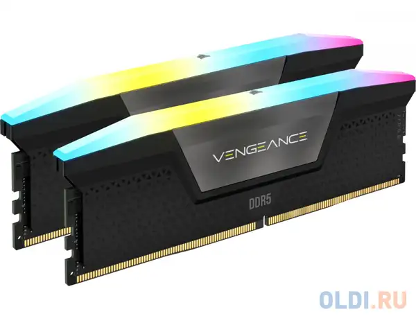 Оперативная память для компьютера corsair vengeance rgb dimm 32gb ddr5 5600, фотография 1
