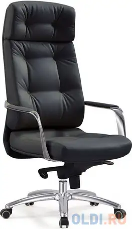 Кресло бюрократ dao/black кожа черный, фотография 1