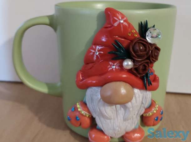 Кружки с оригинальным декором из полимерной глины, фотография 1